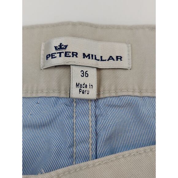 Peter Millar Soft Touch Twill 5-Pocket Light Gray Chino Pant Me0B47 Size 36x27 - Picture 7 of 12